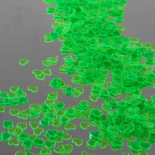 NEON GREEN HEARTS Festival Glitter CONFETTI