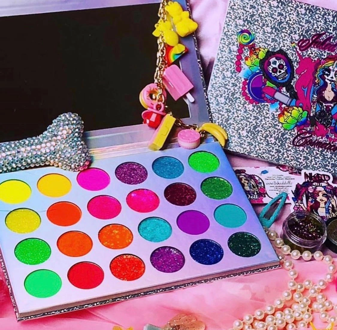 NEON LIGHTS (24PC) *BLACKLIGHT!* Pigment/Glitter Pallete!