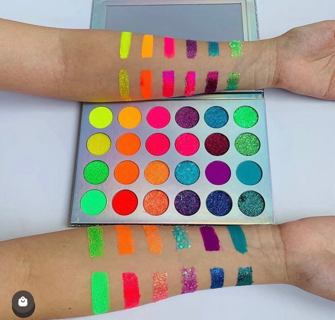 NEON LIGHTS (24PC) *BLACKLIGHT!* Pigment/Glitter Pallete!