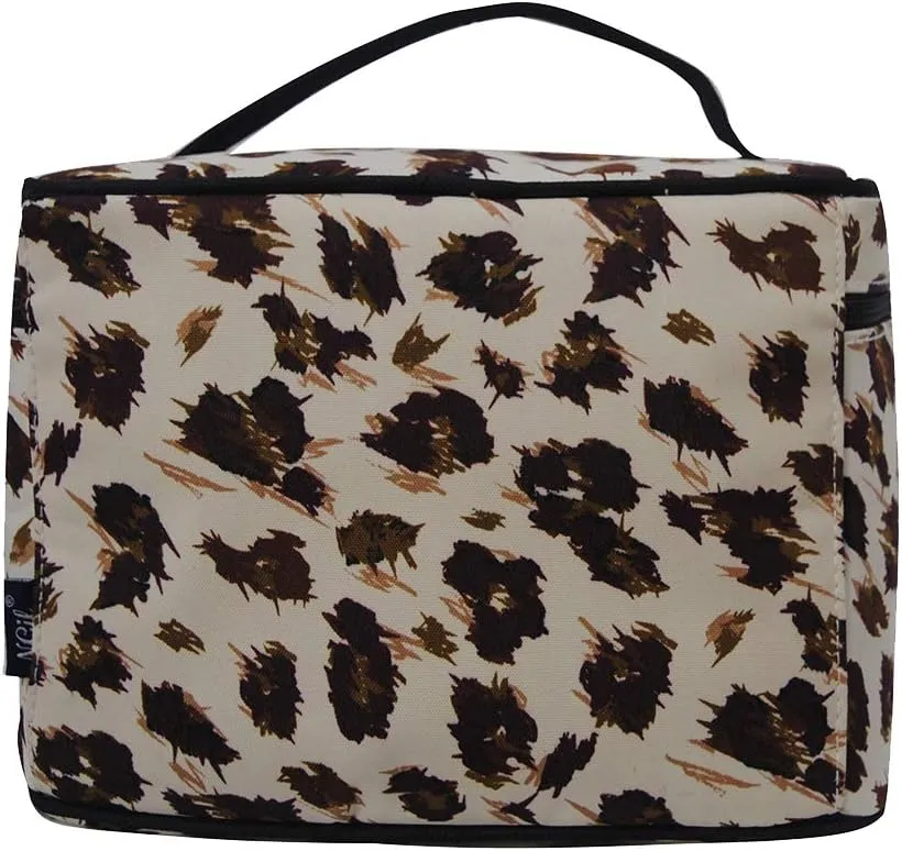 NGIL Large Top Handle Cosmetic Case (Cheetah-Black)