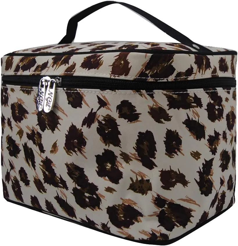 NGIL Large Top Handle Cosmetic Case (Cheetah-Black)