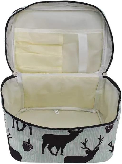 NGIL Large Top Handle Cosmetic Case (Deer-Brown)
