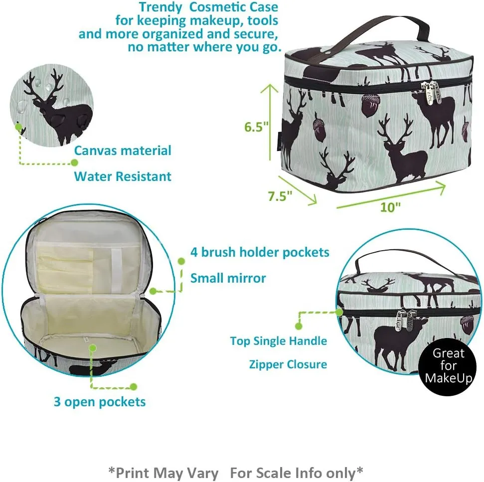 NGIL Large Top Handle Cosmetic Case (Deer-Brown)