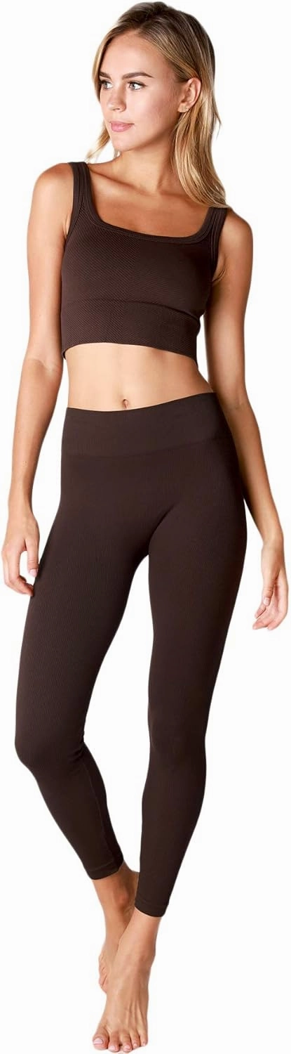 NIKIBIKI Women Seamless Chevron Ribbed Crop Top, Made in U.S.A, One Size