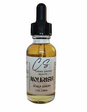 Nourish Scalp Serum for Hair Growth, Hair Loss & Alopecia, Moisturizes Scalp and Reduces Hair Shedding for All Types, Vegan, 1 oz Dropper Bottle-by Cherie Simone Beauty
