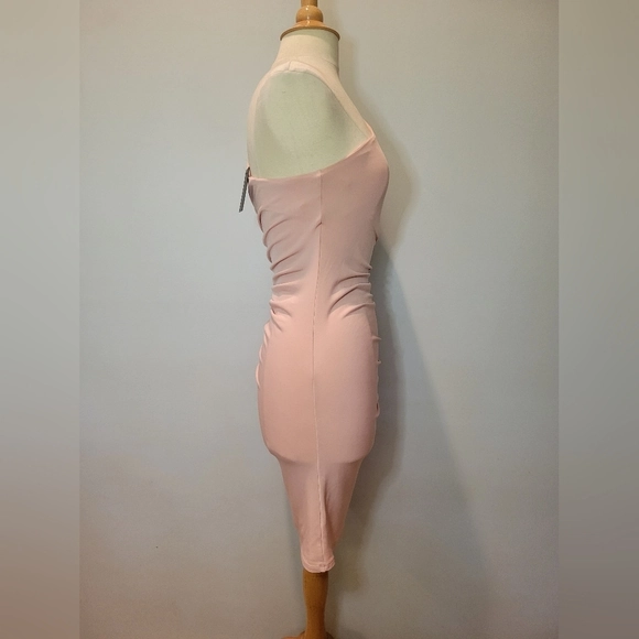 NWOT Michael Costello x REVOLVE One Shoulder Ruched Cocktail Mini Dress SZ S