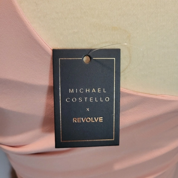NWOT Michael Costello x REVOLVE One Shoulder Ruched Cocktail Mini Dress SZ S