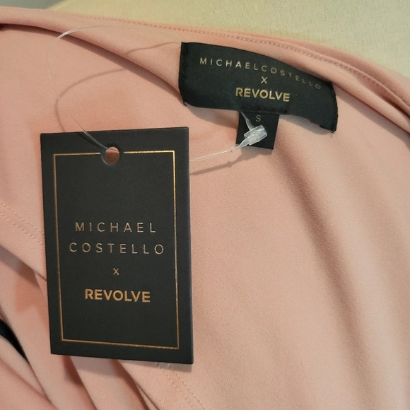 NWOT Michael Costello x REVOLVE One Shoulder Ruched Cocktail Mini Dress SZ S