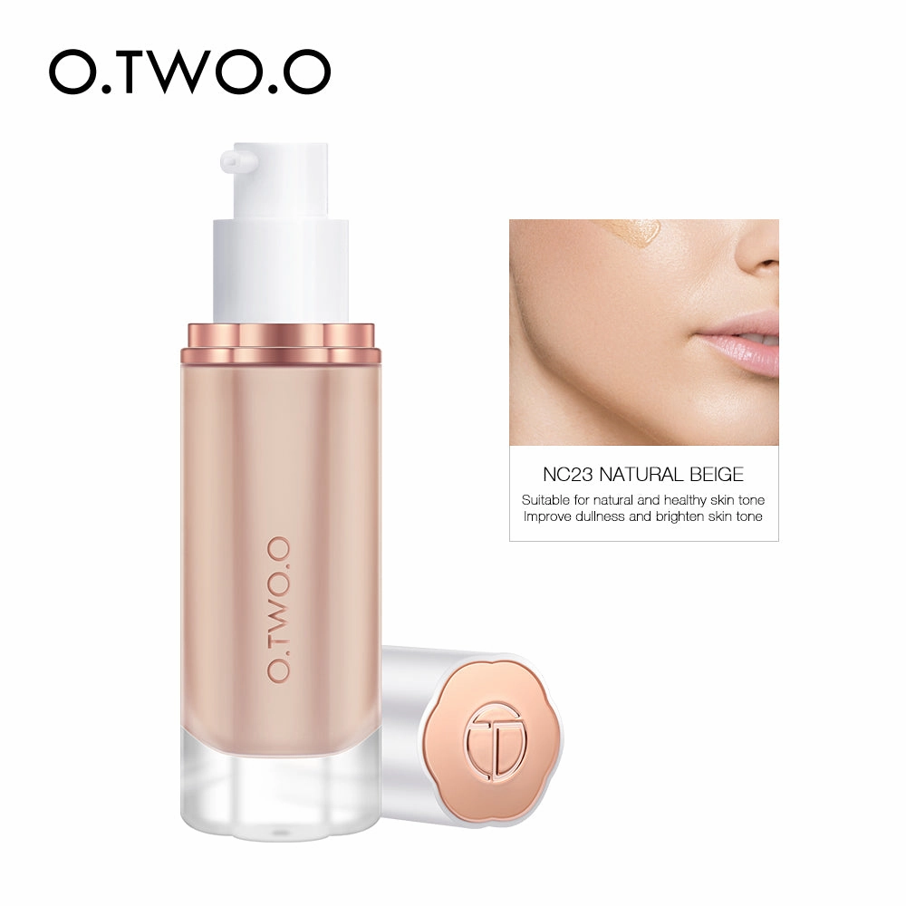 O.TWO.O Full Coverage Whitening Sweat Resistant Moisturizing Liquid Foundation Makeup Base Wholesale