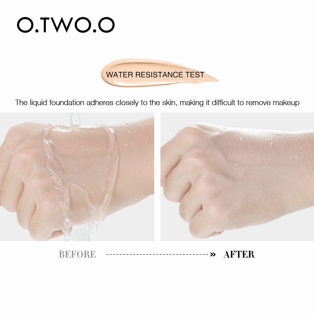O.TWO.O Full Coverage Whitening Sweat Resistant Moisturizing Liquid Foundation Makeup Base Wholesale