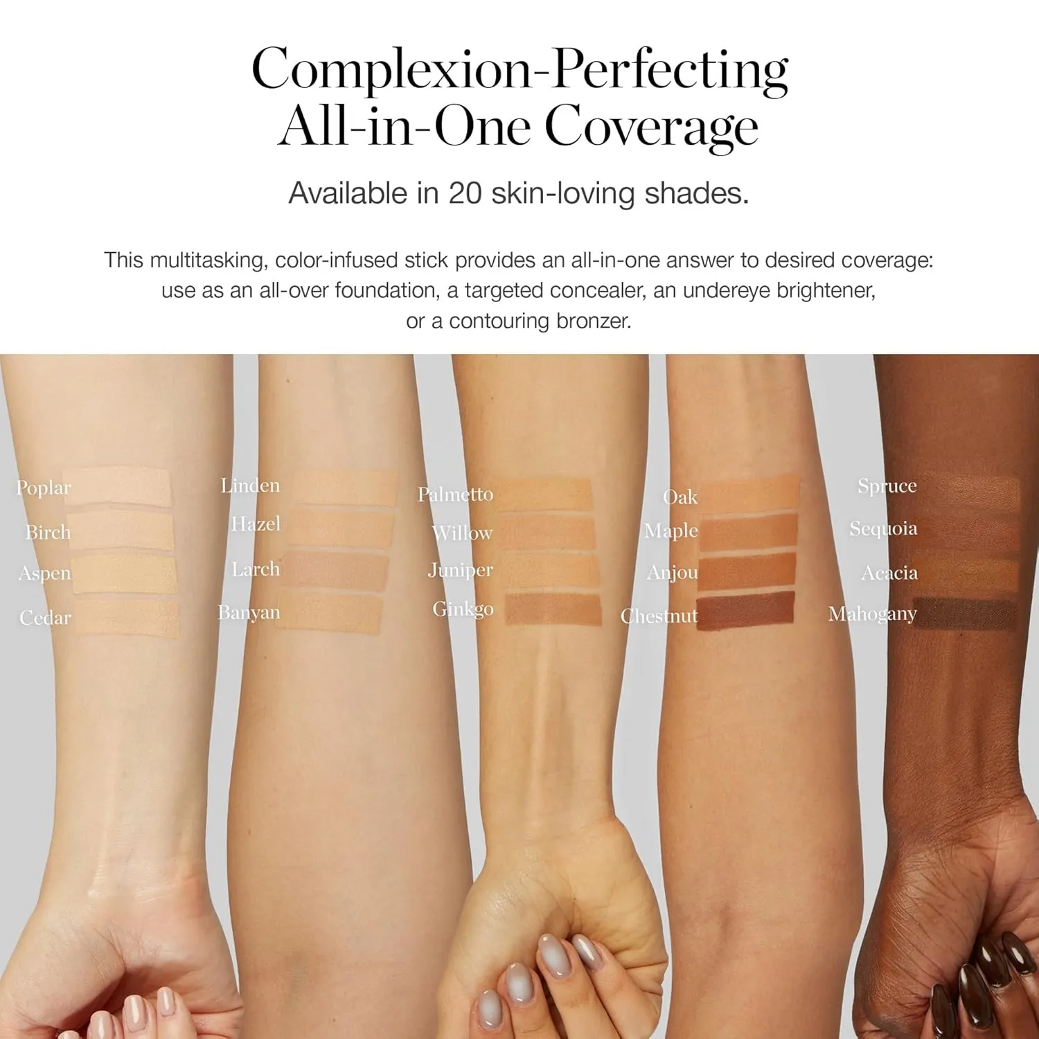 Ogee Sculpted Complexion Foundation Stick (Mahogany 14.5N - Deep Cocoa, Rich Undertones) Full Coverage Foundation Makeup - Instantly Balance & Even Complexion - 70% Organic Ingredients