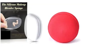 Out Of Box® Pure Silicone Jelly Sponge Liquid Foundation Applicator Blender Zero Product Waste Perfect For Face Makeup Tool