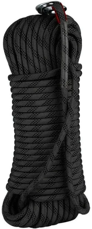 Outdoor Safety Rope Static Climbing Rope 12mm Safety Rope 10~200m for Rock Climbing, Rappelling, Mountaineering, Hauling (Color : Black, Size : 12mm x 140m)