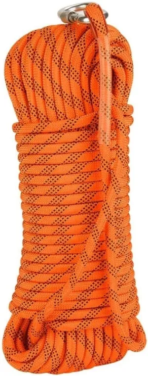 Outdoor Safety Rope Static Climbing Rope 12mm Safety Rope 10~200m for Rock Climbing, Rappelling, Mountaineering, Hauling (Color : Orange, Size : 12mm x 140m)