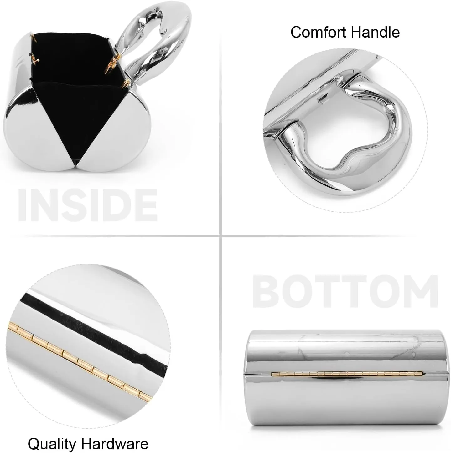 Oweisong Acrylic Handbag Tote for Women Gold Clutch Purse Top Handle Satchel Y2K Party Shoulder Bag with Top Handle 2025
