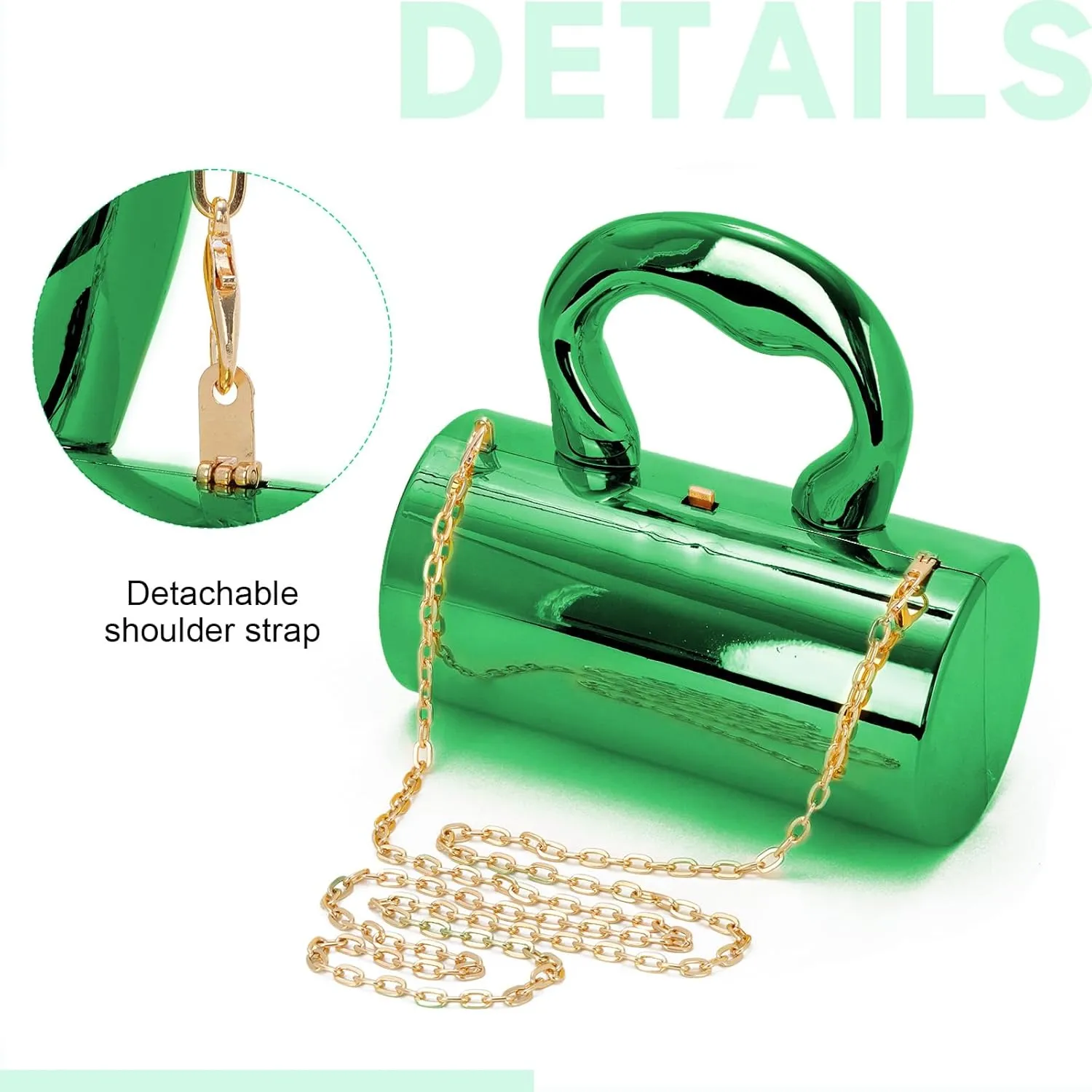 Oweisong Acrylic Handbag Tote for Women Gold Clutch Purse Top Handle Satchel Y2K Party Shoulder Bag with Top Handle 2025