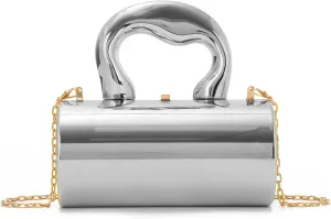 Oweisong Acrylic Handbag Tote for Women Gold Clutch Purse Top Handle Satchel Y2K Party Shoulder Bag with Top Handle 2025