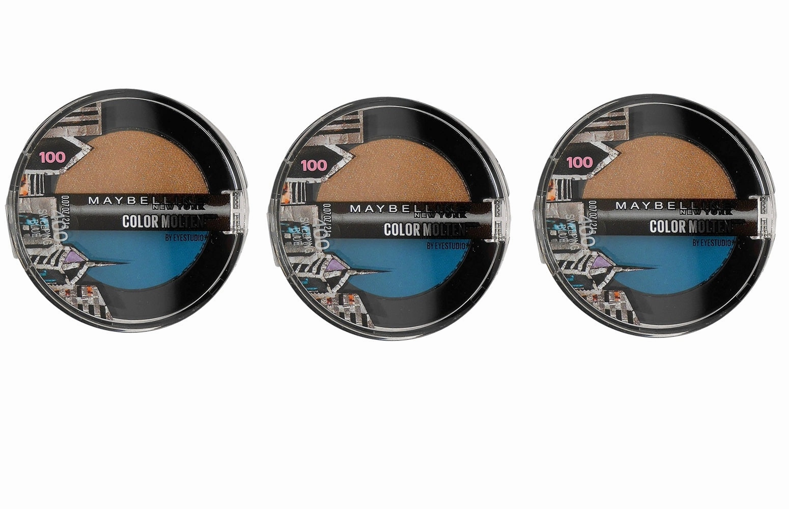 Pack of 3 Maybelline Color Molten Eyeshadow, Sweeping Blue 400