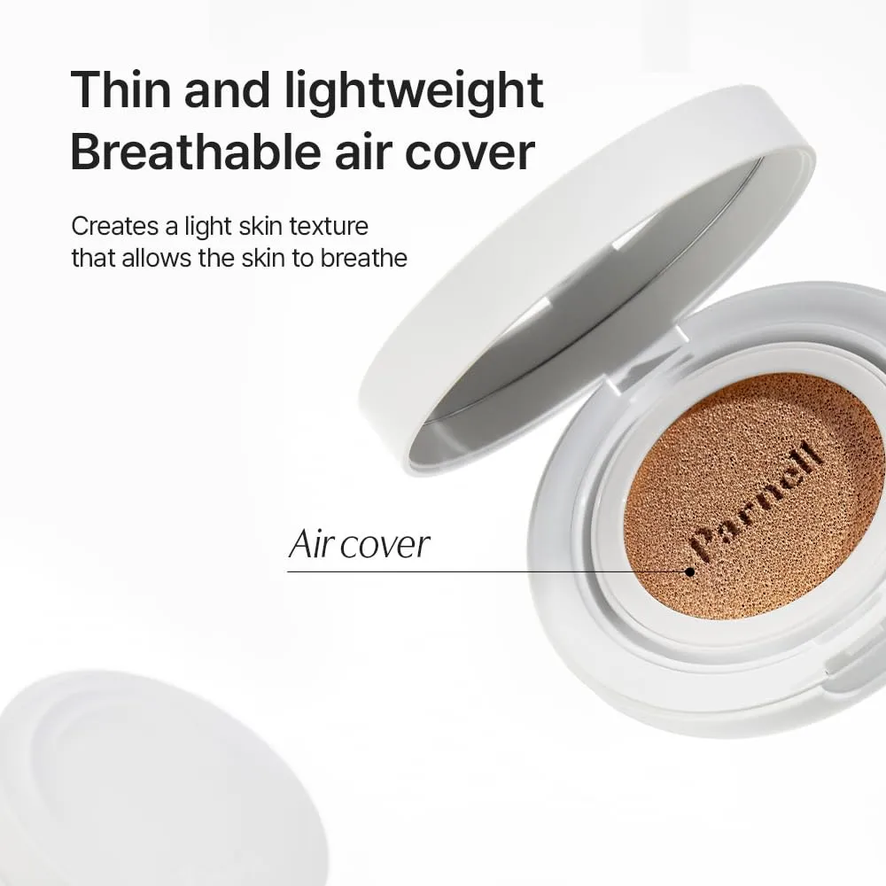 Parnell Cicamanu Serum Cushion - Moisturizing Foundation for Soothing, Coverage, Glass Skin and Lightweight for Sensitive and Dry Skin Pearl Skin (0.52 Fl Oz) (31N)