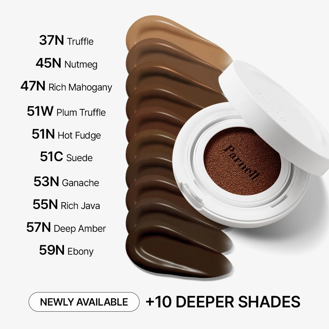 Parnell Cicamanu Serum Cushion - Moisturizing Foundation for Soothing, Coverage, Glass Skin and Lightweight for Sensitive and Dry Skin Pearl Skin (0.52 Fl Oz) (27N)
