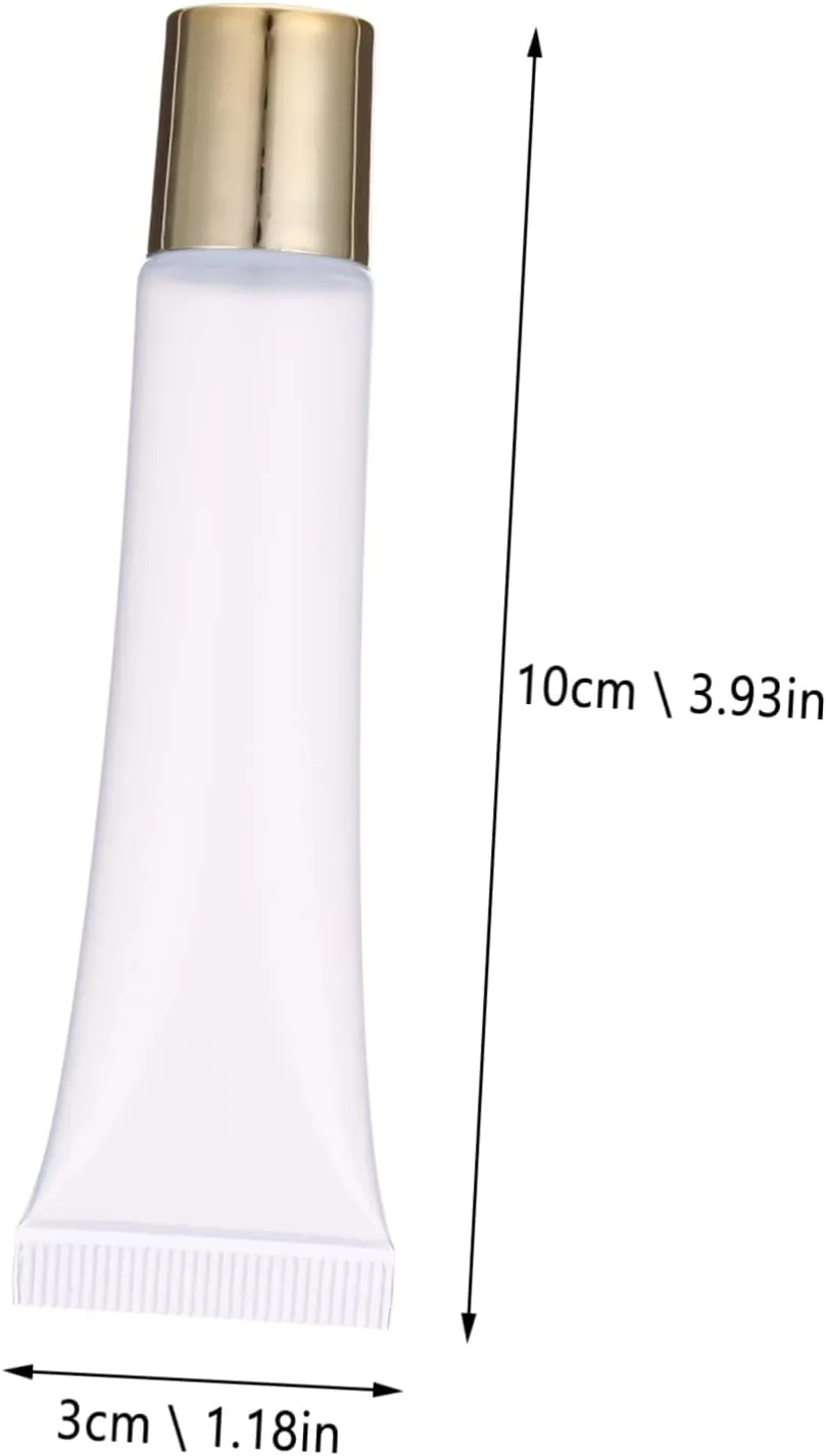 PartyKindom 50pcs Lipstick Tube Glitter Lip Gloss Tube Wand Women Balm Refillable Lip Gloss Tube Lip Gloss Tubes Refillable Jars Lip Pomade Tubes Refillable Tubes Sample Packing Tubes