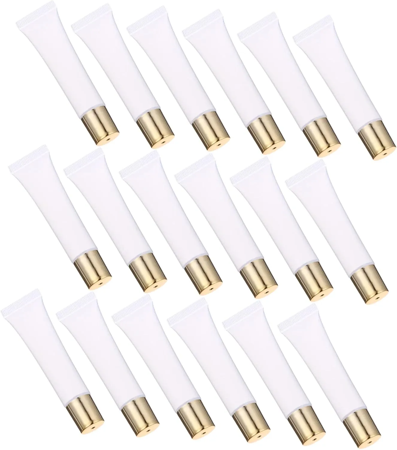 PartyKindom 50pcs Lipstick Tube Glitter Lip Gloss Tube Wand Women Balm Refillable Lip Gloss Tube Lip Gloss Tubes Refillable Jars Lip Pomade Tubes Refillable Tubes Sample Packing Tubes
