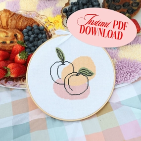 Peachy Keen | PDF Cross Stitch Pattern