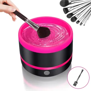 Pinkiou Electric Makeup Brush Cleaner, Makeup Brush Cleaner Machine IPX7 Waterproof USB Cosmetic Brush Cleaning Machine Suitable for All Size Beauty Makeup Brush Set