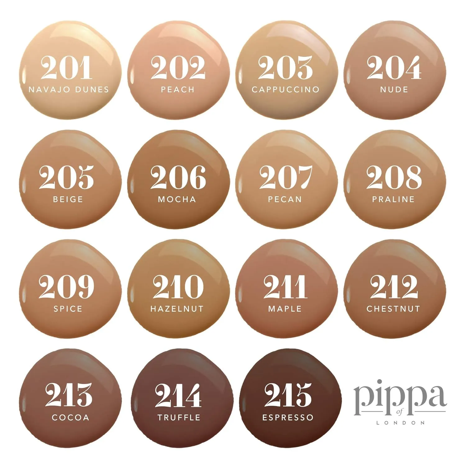 Pippa of London Immaculate Liquid Foundation, Cocoa 213, Lightweight, Medium Coverage, Matte Finish SP35