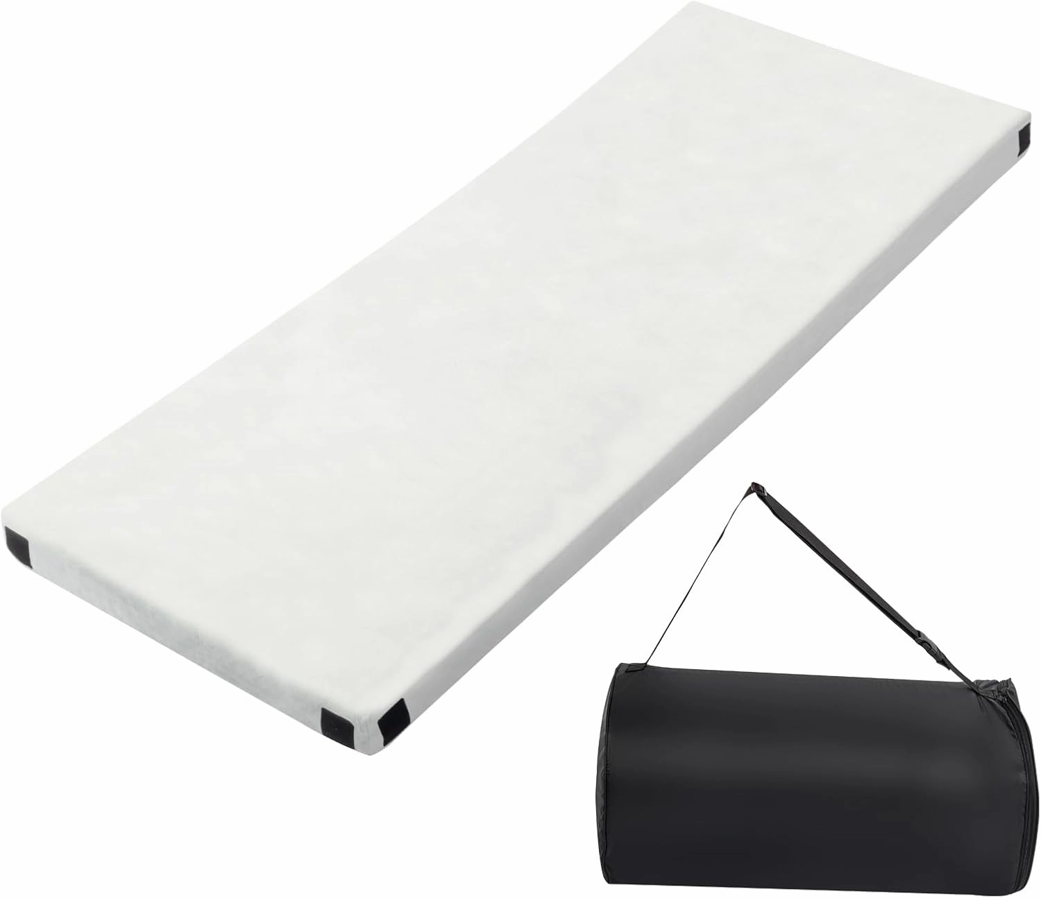 Portable Memory Foam Camping Pad,Roll Up Camping Bed Pad Floor Mat,75"x25"x2.5"Travel Mattress Lightweight Truck Bed Mattress for Camp Floor Sleeping Guest Rooms Travel