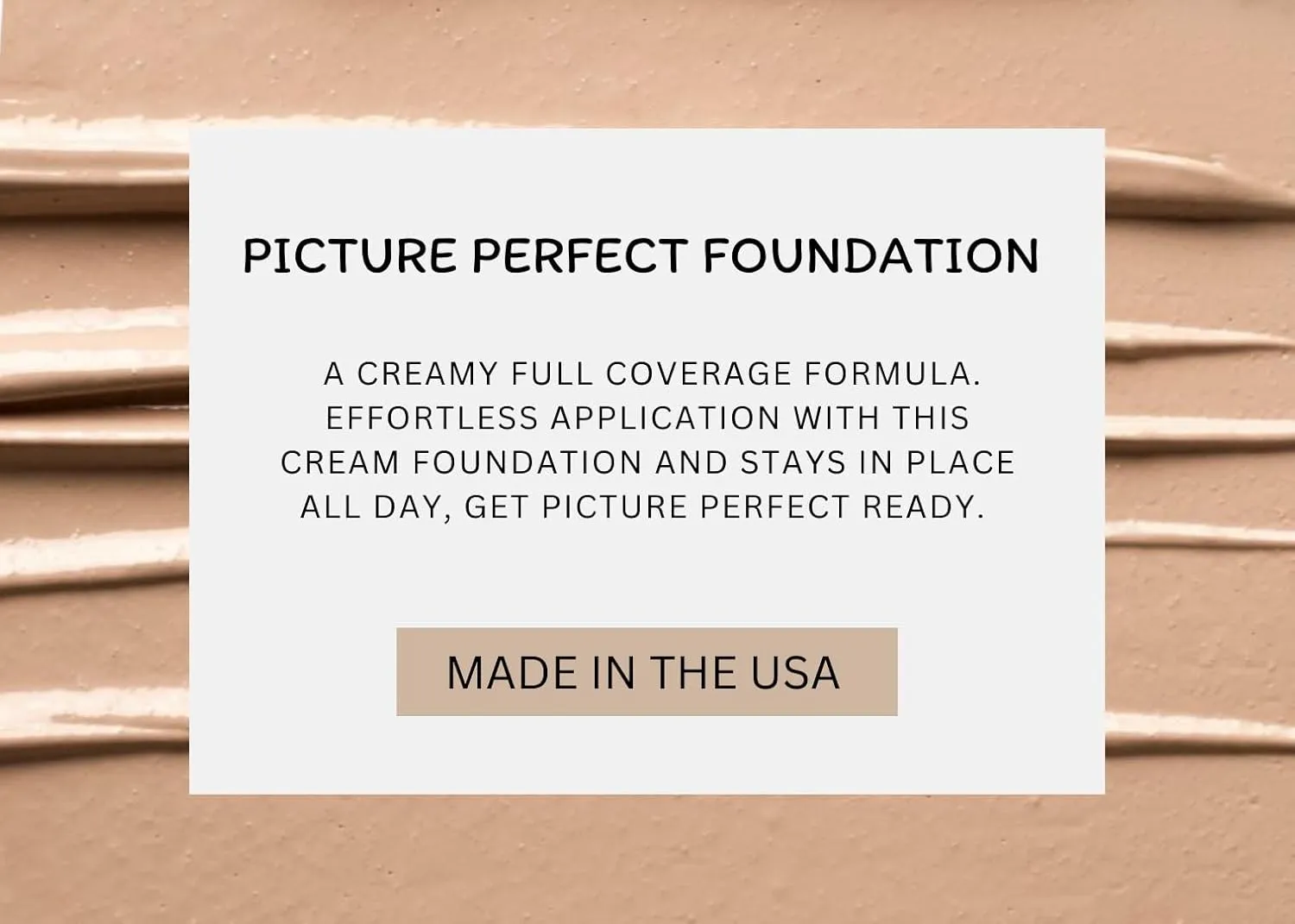PRIMROSE PICTURE PERFECT FOUNDATION, Medium to Full Coverage with Flawless Finish, Paraben Free, Cruelty Free, Made in the USA. 0.42 oz/12 g (Sheer Tan)