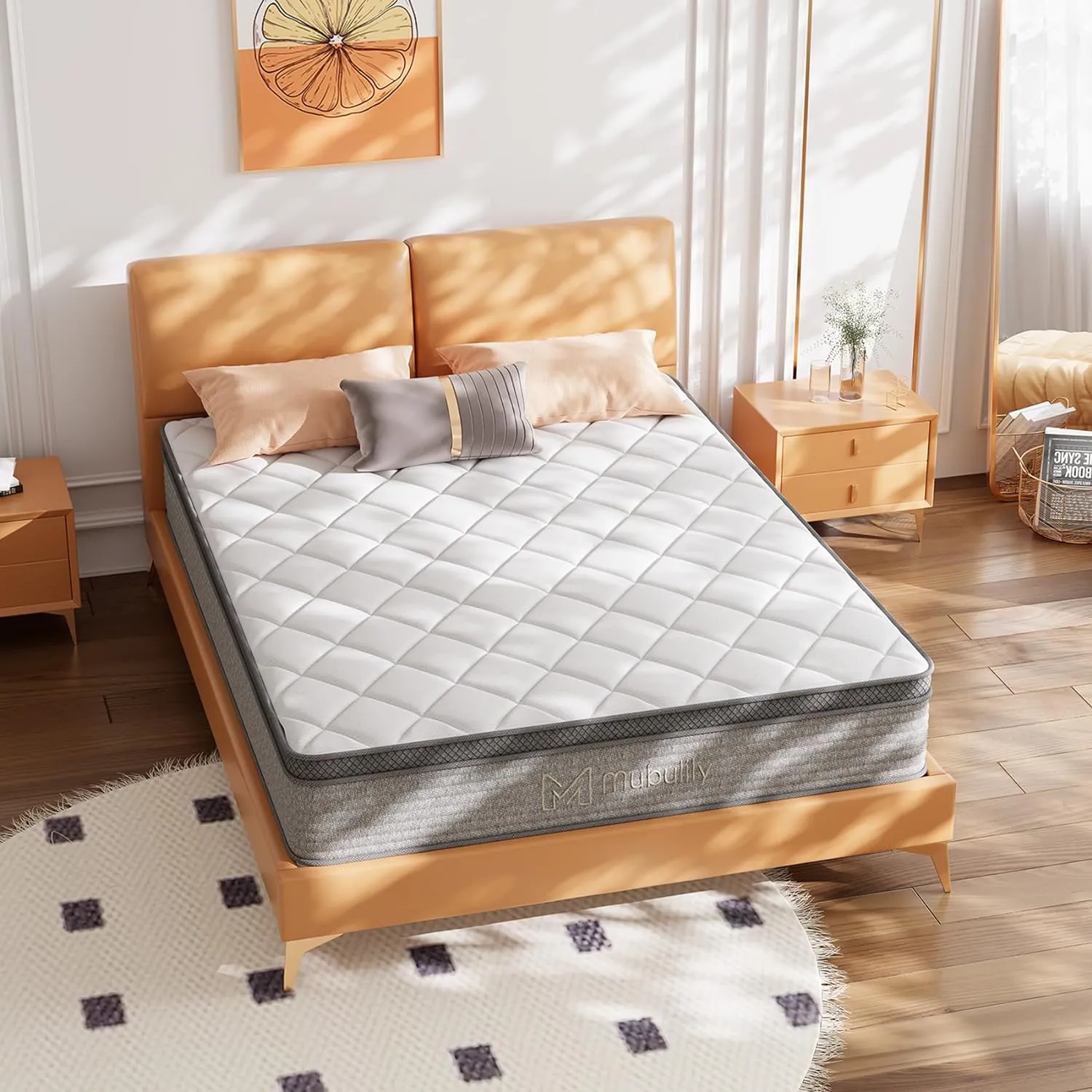 Queen Mattress,10 Inch Gel Memory Foam and Innerspring Hybrid Mattress in a Box with Individual Pocket Spring for Motion Isolation & Silent Sleep,CertiPUR-US,100 Nights Trial