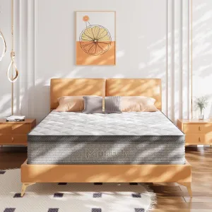 Queen Mattress,10 Inch Gel Memory Foam and Innerspring Hybrid Mattress in a Box with Individual Pocket Spring for Motion Isolation & Silent Sleep,CertiPUR-US,100 Nights Trial