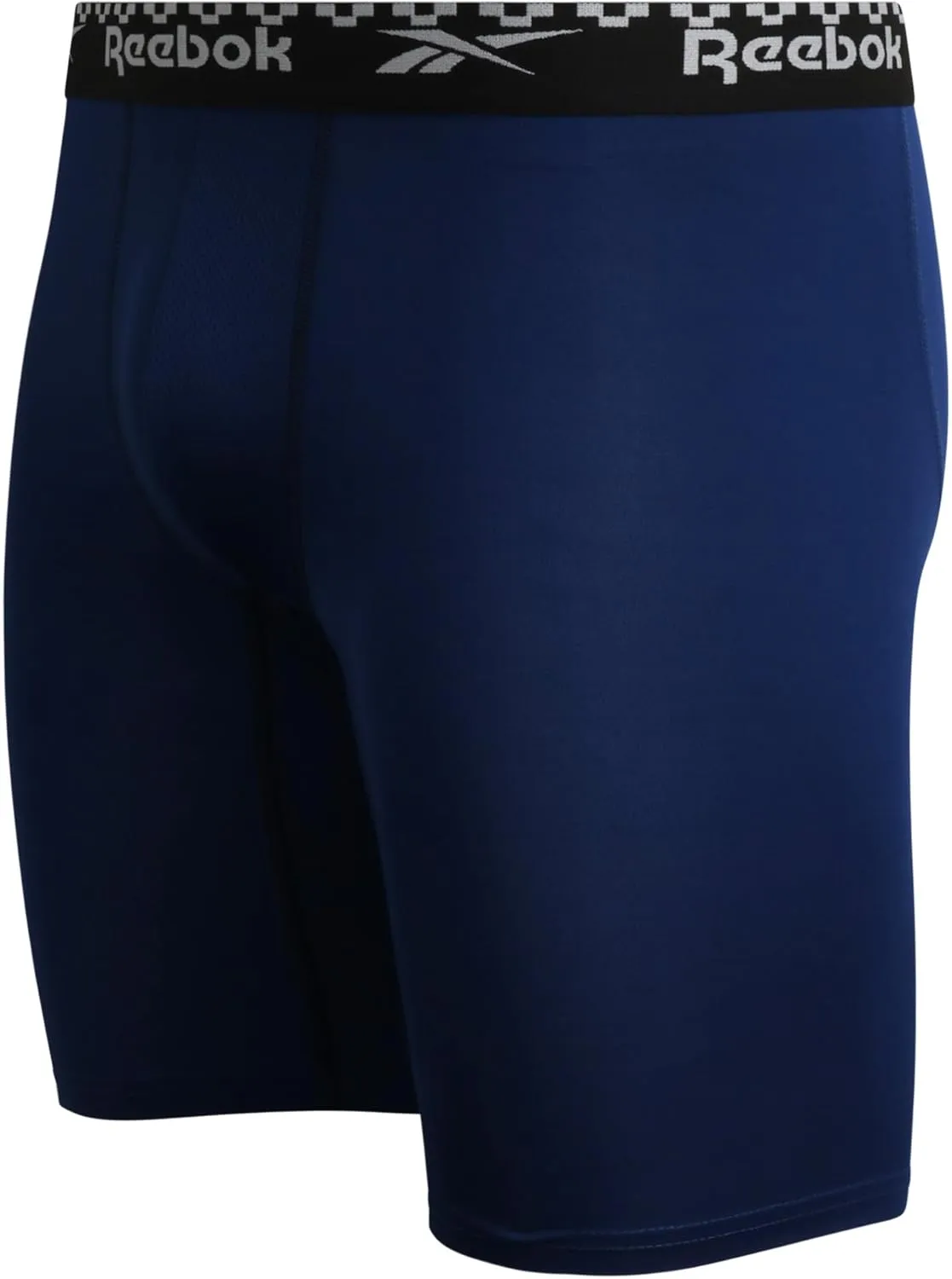 Reebok Men's Boxer Briefs - 6 Pack Sport Soft Performance Long Leg Underwear Boxers for Men with Mesh Fly Pouch (Sizes: S-XL)