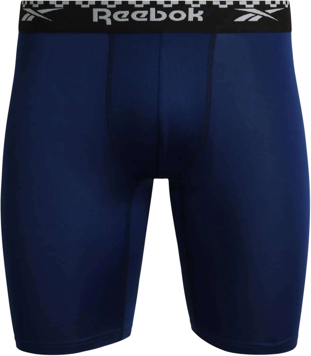 Reebok Men's Boxer Briefs - 6 Pack Sport Soft Performance Long Leg Underwear Boxers for Men with Mesh Fly Pouch (Sizes: S-XL)