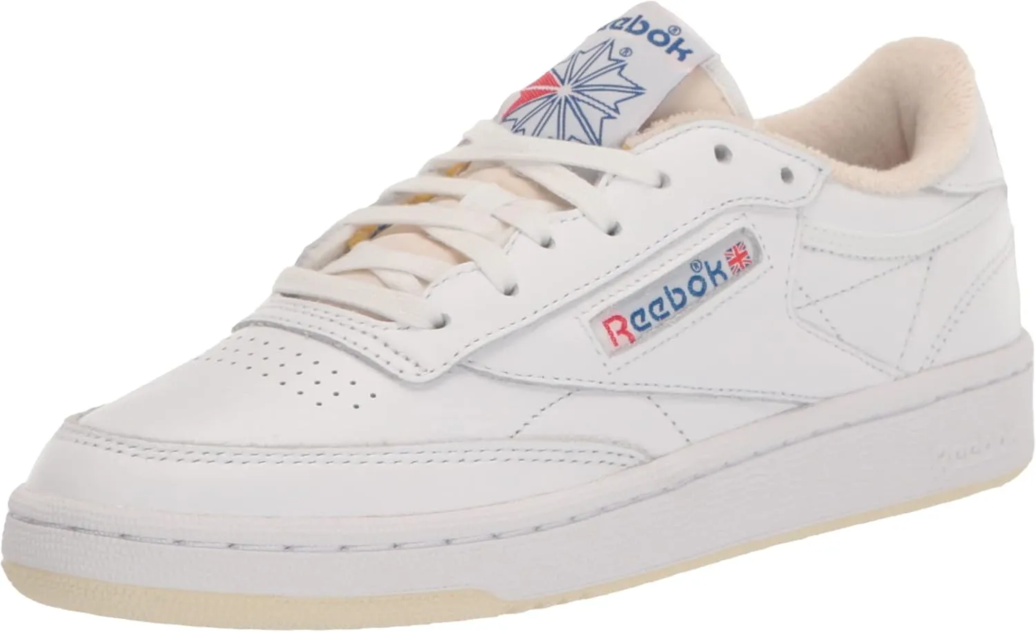Reebok Unisex Club C 85 Vintage Sneaker, White/Alabaster/Vector Blue, 4 US Men