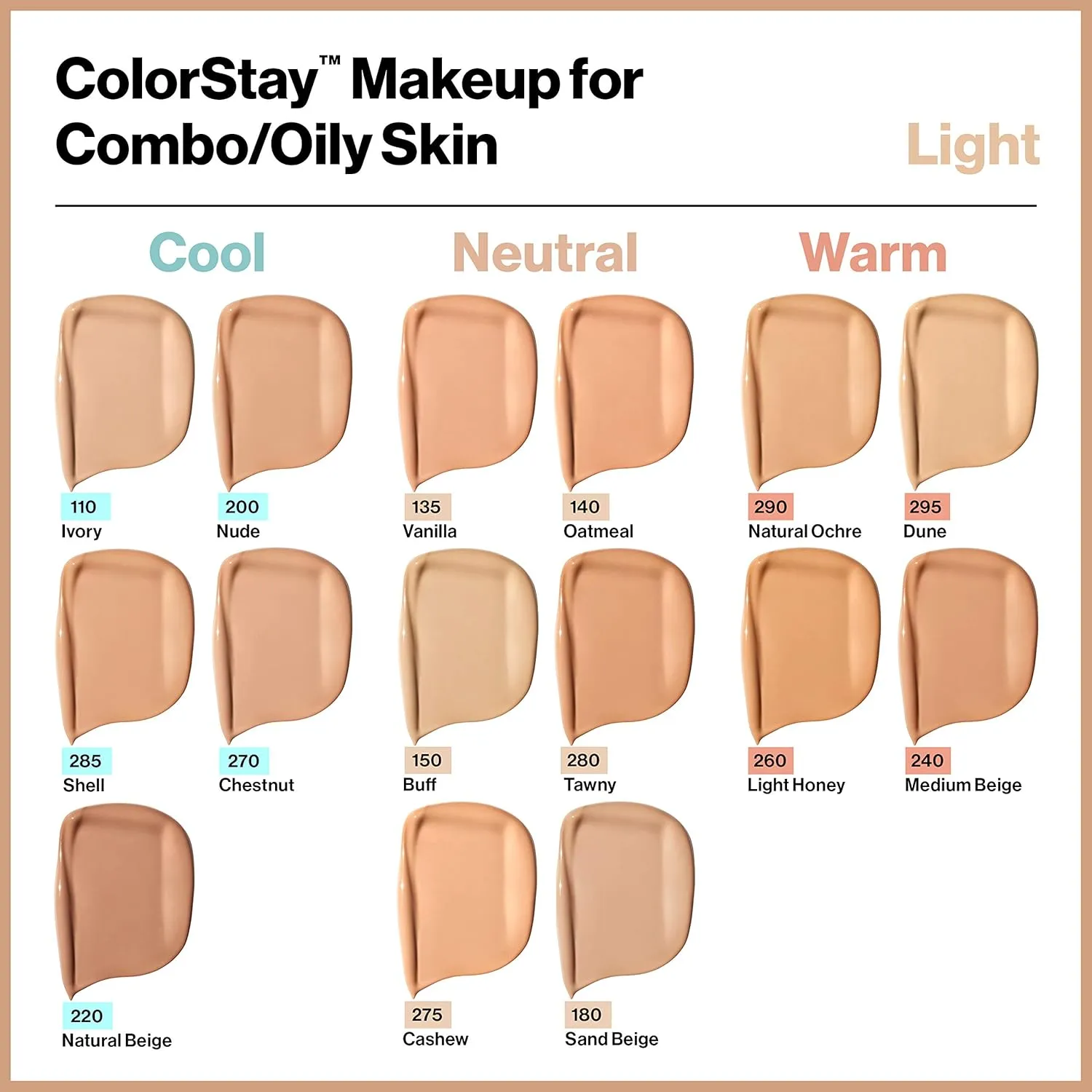 Revlon Colorstay SPF 15 Makeup Foundation for Combination/Oily Skin, Cappuccino, 1 Fl Oz