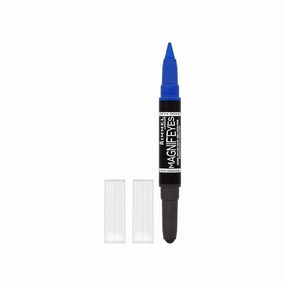 Rimmel Magnifeyes Pen   Eye Liner Eyeshadow Dark Side Of Blue 004