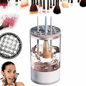 Rinse Hero Brush Cleaner, Beauty Swirl Electric Cosmetic Brush Cleaner, The Cozy Luna Brush Cleaner, Efficient Automatic Makeup Brush Cleaner Machine, for Deep Cleaning All Types of Brushes(White)