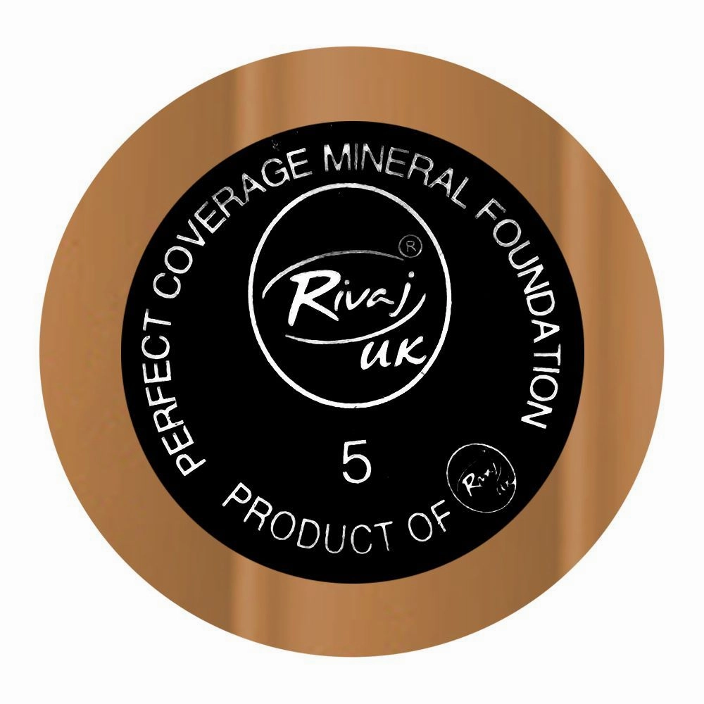 Rivaj UK Perfect Coverage Mineral Liquid Foundation, Oil Free, SPF-8, 30ml, No. 05