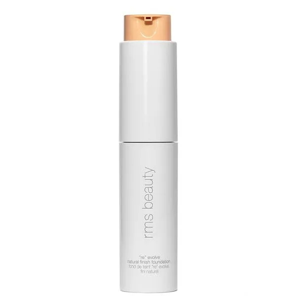 RMS Beauty ReEvolve Natural Finish Foundation - Liquid Foundation Face Makeup, Makeup Foundation Skin Tint, Refillable Foundation Pump Make Up