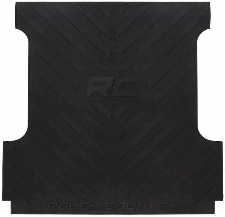 Rough Country Rubber Bed Mat for 2007-2018 Ram Truck | 5'5" Bed - RCM678,Black