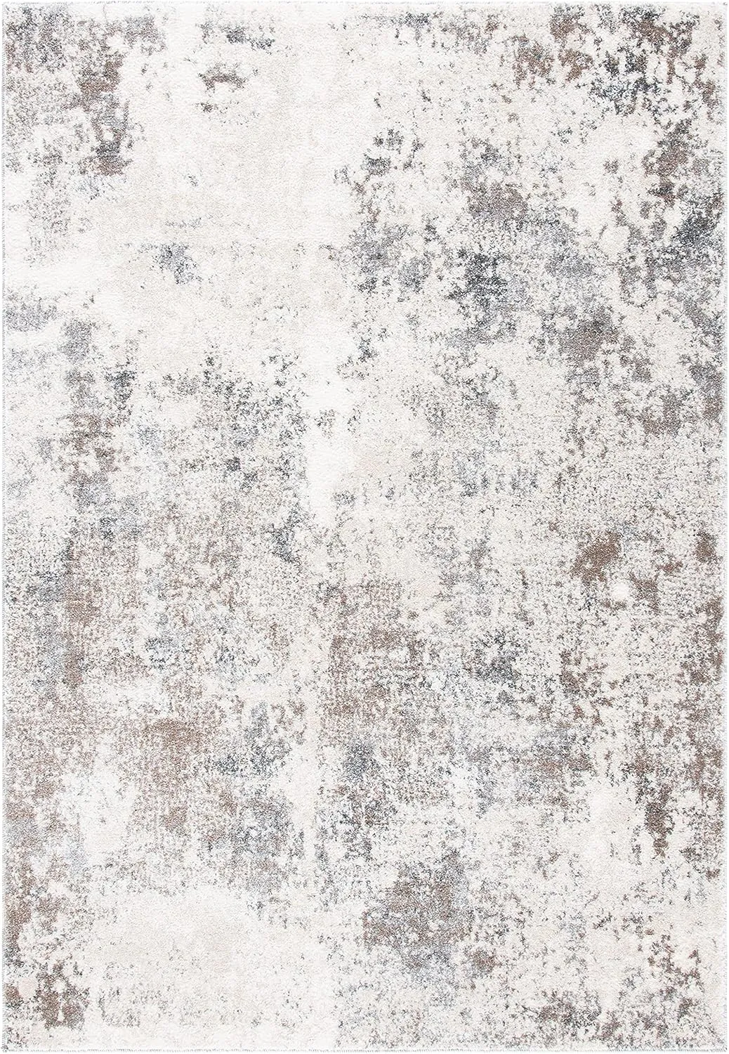 SAFAVIEH Aston Collection Area Rug - 6' x 9', Ivory & Grey, Modern Abstract Design, Non-Shedding & Easy Care, Ideal for High Traffic Areas in Living Room, Bedroom (ASN710A)