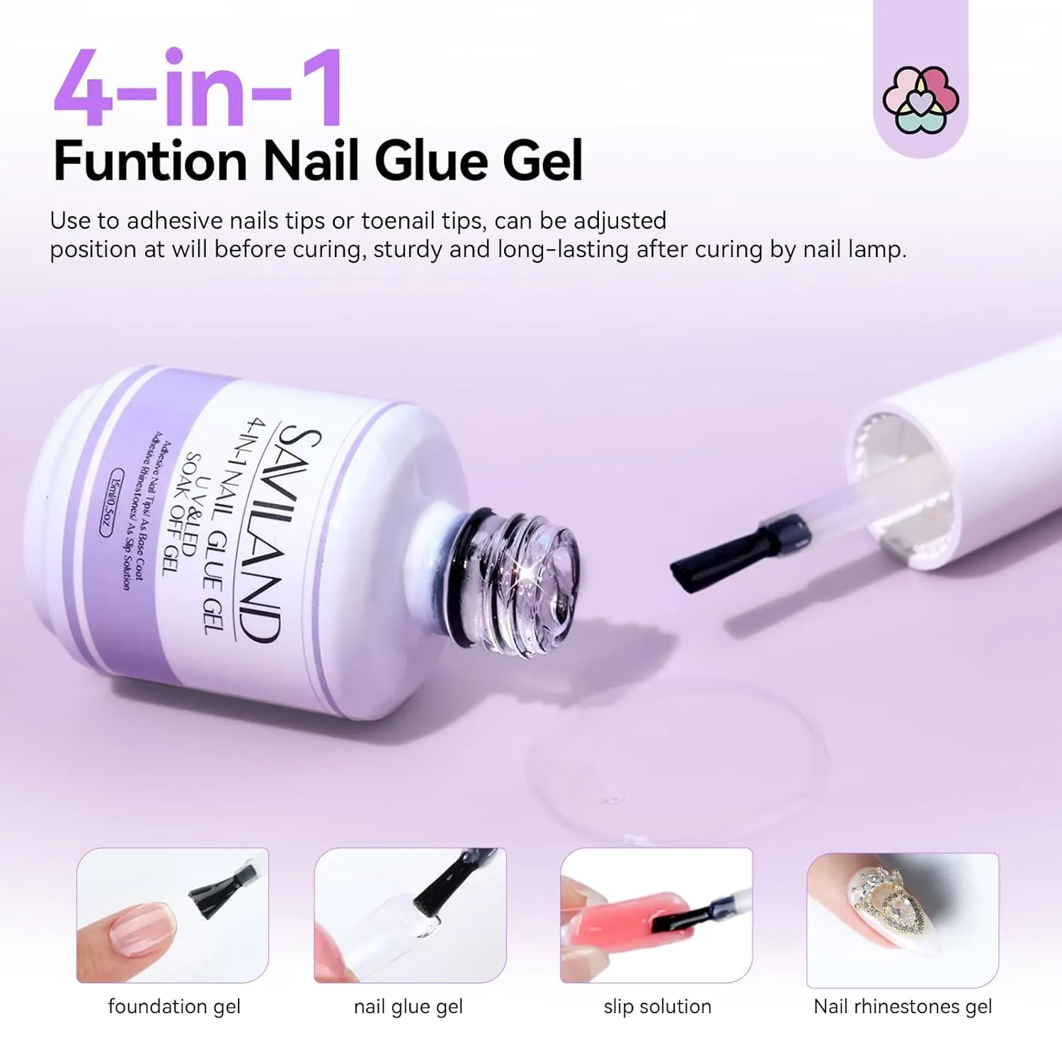 SAVILAND Toe Nail Tips and Glue Gel Kit - Gel Nail Kit for Toes Poly Press On Toes Nails Kit with Nail Drill 500 Pcs Fake Toenails Tips with Nail Glue Acrylic Nail Kit Nail Lamp Salon Home Gift