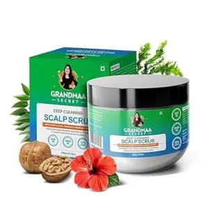 Scrub for Dandruff, Buildup, Dead Skin - Cleansing and Exfoliating Dry Scalp Scrub - Sulphate/Parabens Free - 200mL