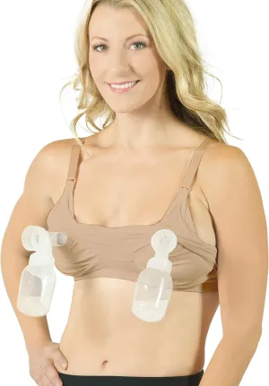 Seamless Pump&Nurse Hands-Free Pumping and Nursing Bra, Small to Plus Size