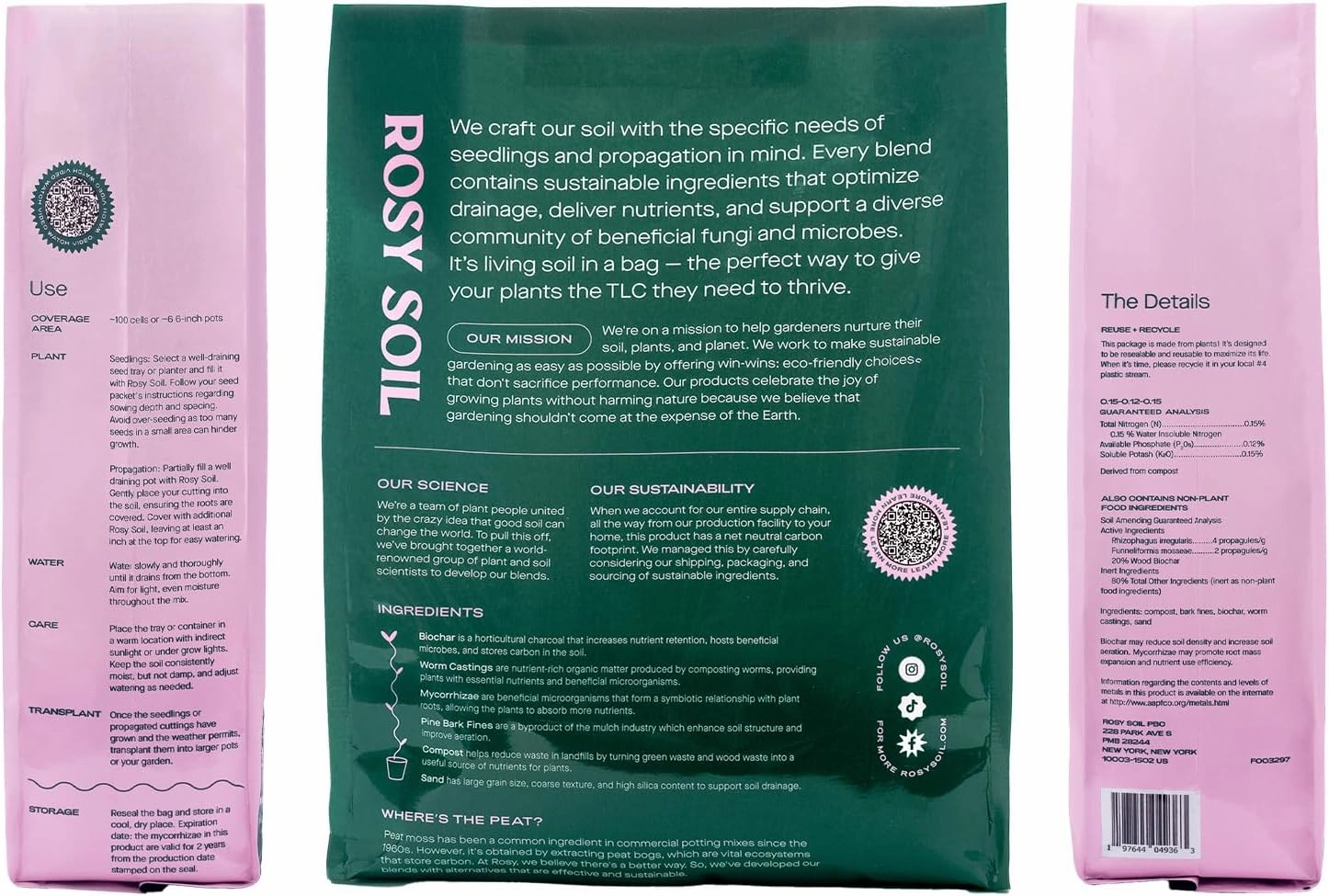 Seedling Seed Starter Soil Mix - Peat-Free Organic Potting Mix for Seeds, Cuttings, Microgreens- Enriched w/Worm Castings, Root-Boosting Biochar, Less Prone to Gnats for Germination & Propagation- 8qt