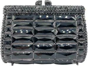 Shiny Rhinestone Evening Clutch Handbag Elegant Crystal Box Purse for Wedding Party Prom
