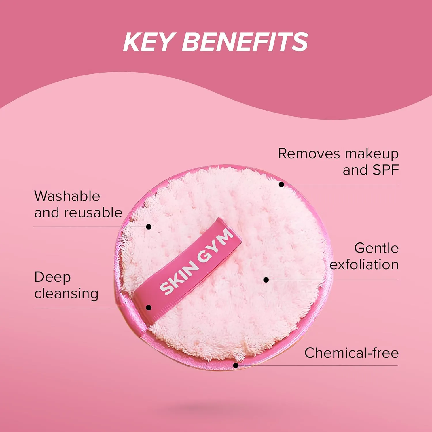 Skin Gym Reusable Makeup Remover Pad/Towel - Removes Make Up With Just Water, Eco-Friendly and Chemical Free For Mascara, Eyeliner, Foundation, Lipstick