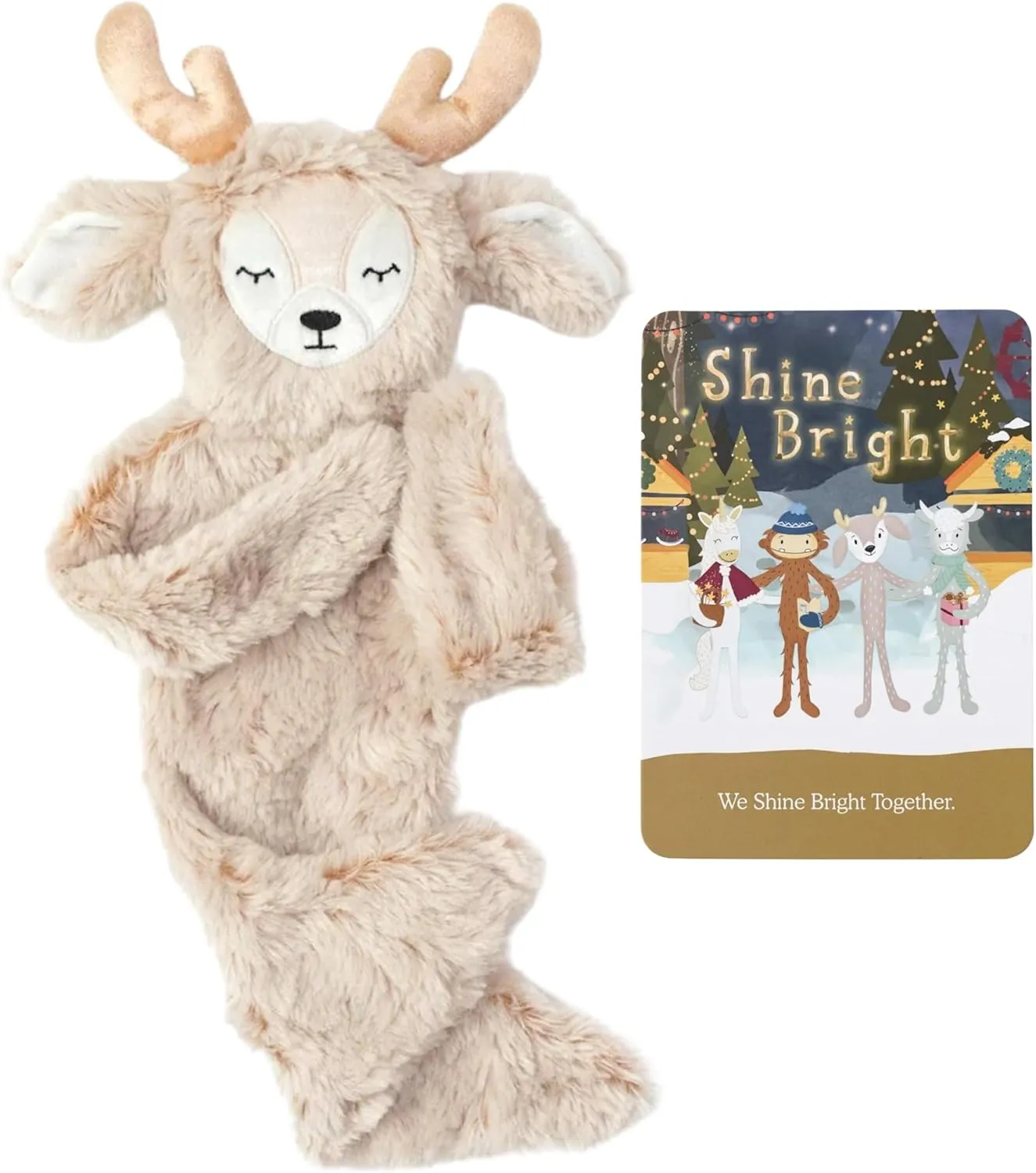 Slumberkins Shine Bright Ibex Snuggler Plush   Affirmation Card - Promotes Positive Self-Esteem, Authenticity & Community - Holiday SEL Toys for Boys and Girls